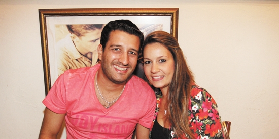 Gente boa! André Araújo e Thamara Pimenta na Sapataria da Pizza noite dessas
